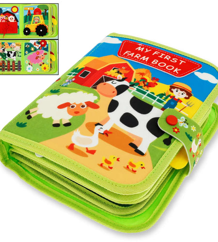 Little Learner Quiet Book – Soft Felt Sensory Activity Book for Toddlers & Preschool Education